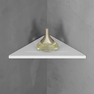 Угловая полочка для ванной комнаты ABBER Stein AS1652L 40см белый