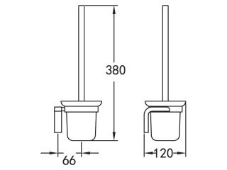 Щётка для унитаза подвесная, хром Cezares CZR-F-8932