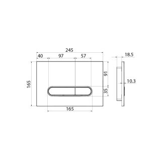 Клавиша смыва IDDIS Unifix хром матовый UNI70M0i77