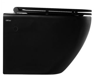Подвесной унитаз ABBER Bequem AC1103MB безободковый чёрный матовый
