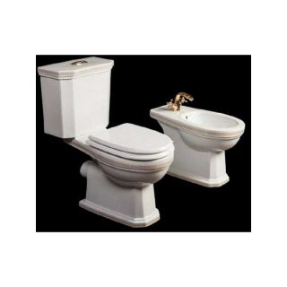 Унитаз Boheme Vogue напольный белый/золото 941