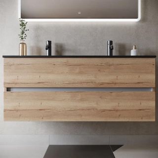 Подвесная тумба под двойную раковину Sancos Urban UR120-2EG 120см дуб галифакс натуральный