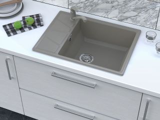 Мойка кухонная GranFest Серая Vertex V-680 L сер