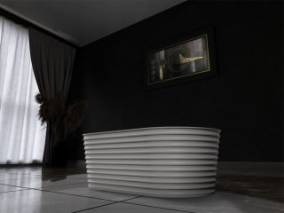 Ванна из искусственного камня ABBER Stein AS9650 170x80см белый матовый