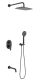 Душевой комплект Berges Ventas 3O чёрный матовый 073010