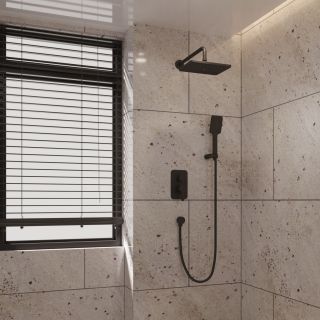 Встраиваемая душевая система VERONA, Чёрный матовый