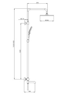 Душевая стойка Raglo R20.24.06 чёрный