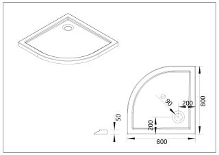 Поддон для душа акриловый Vincea VST-5AQ-8080 80x80см белый