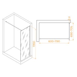 Душевая перегородка RGW WA-002W 35100207-15 70см белый