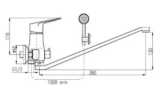Смеситель для ванны Rav Slezak Victoria VI252.5/1 хром