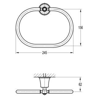 Полотенцедержатель кольцо Swedbe Terracotta Art 2540 терракота