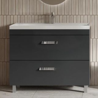 Тумба под раковину напольная Velvex Orlando tn.ORL.CLA.100.2Y графит, 100 см