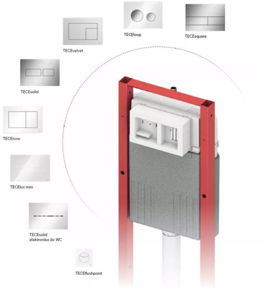 Застенный модуль TECE TECEbase 9400440 со смывным бачком