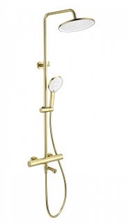 Душевая стойка Wonzon & Woghand WW-B3069-BG с термостатом брашированное золото