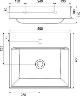 Раковина Ravak NATURAL DUO 500 XJO01250000
