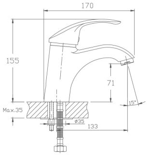 Смеситель для раковины Haiba HB1021-5 сатин