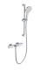 Смеситель для ванны с душевым гарнитуром Wonzon & Woghand Plate WW-C2017-A-CR с термостатом хром