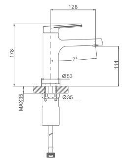 Смеситель для раковины Splenka S50.10.03 золотой сатин