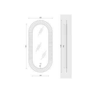 Зеркало Maretti Anna AN1450110V12EL 50x110 см