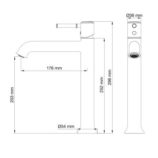 Смеситель для раковины Wonzon & Woghand Tor WW-88019073-BG брашированное золото