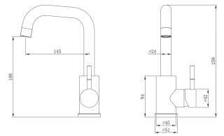 Смеситель для раковины ESKO Orlando OL26M хром