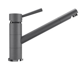 Смеситель для кухни Ulgran Classic U-025-342 с низким поворотным изливом графит