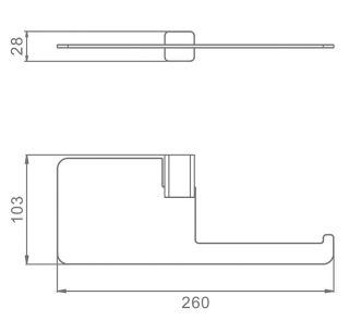 Держатель для туалетной бумаги Raglo R301.03.03 золотой сатин