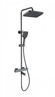 Душевая стойка Wonzon & Woghand Stay 2 WW-B3016-T1-BGG с термостатом тёмный графит