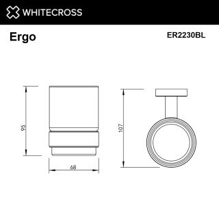 Стакан подвесной WHITECROSS Ergo ER2230GLB брашированное золото