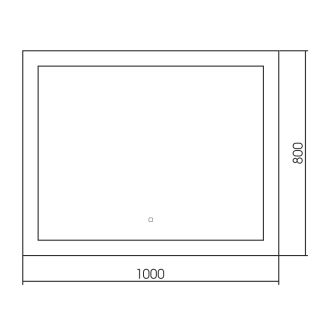 Зеркало с подсветкой ABBER See AG6107SL-1.0 100см