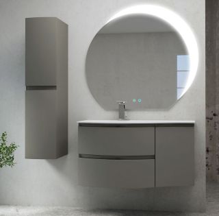 Шкафчик под раковину, правосторонний Cezares 34x55 Antacite Vague 44223