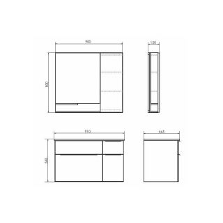 Comforty Зеркало шкаф  00-00009918