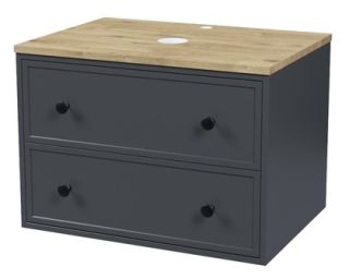 Тумба подвесная IDDIS Torr TOR70DVi95K со столешницей 70см дуб верона/тёмно-серый